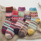 Winter Socks | Wool & Cotton Blend & Scandinavian Pattern