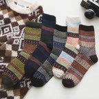 Winter Socks | Wool & Cotton Blend & Scandinavian Pattern