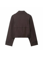 Women's Trench Coat | Cropped Double-Breasted & Functional Pockets