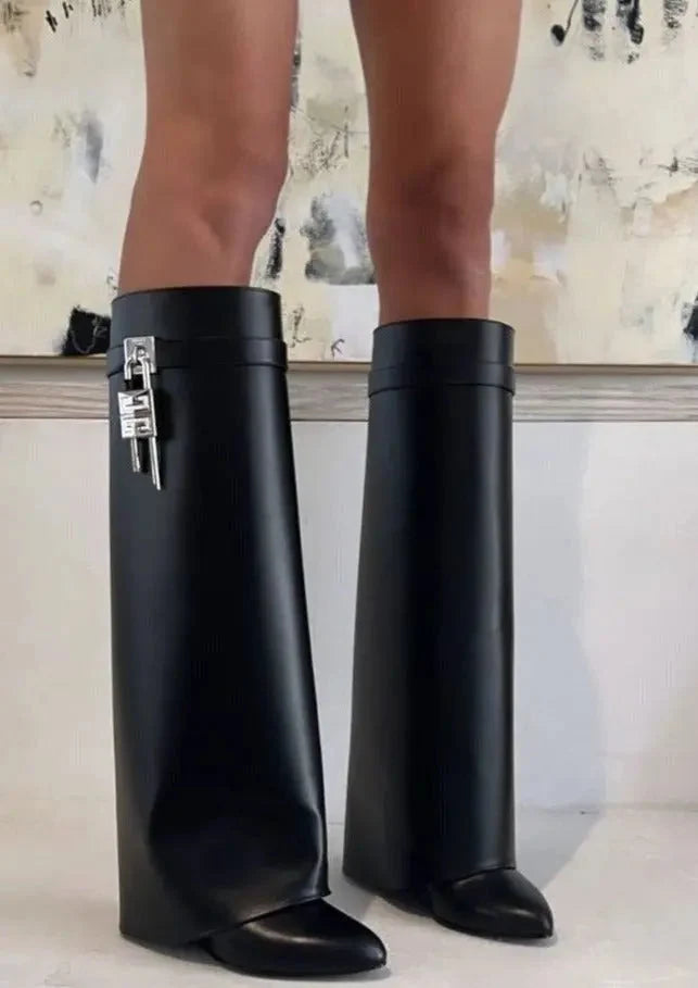 Women's Wedge Boots | Vegan Leather & Hidden Wedge | 9 cm Heel