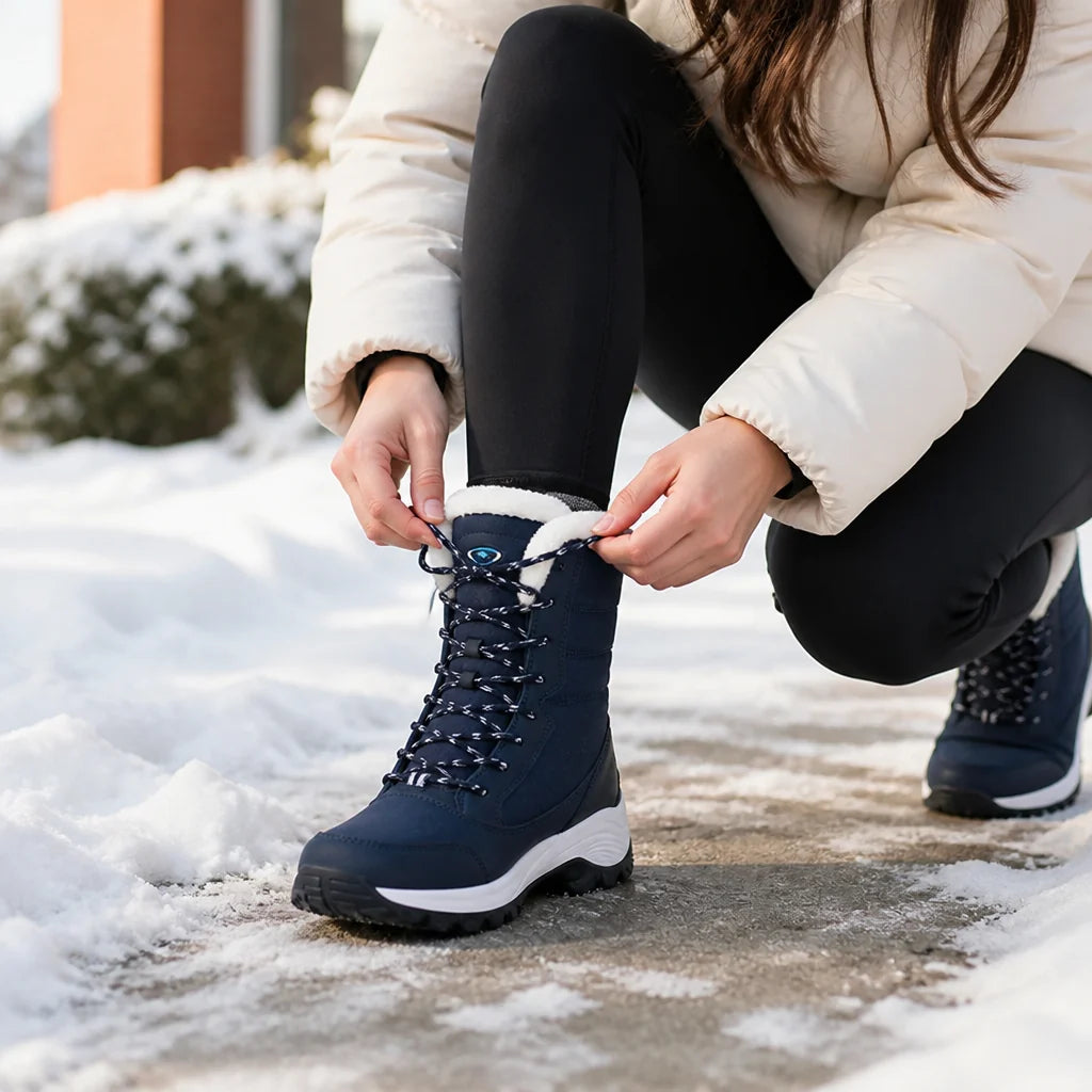 Women's Winter Ankle Boots | Cozy Lined Slip-On & Water-Repellent