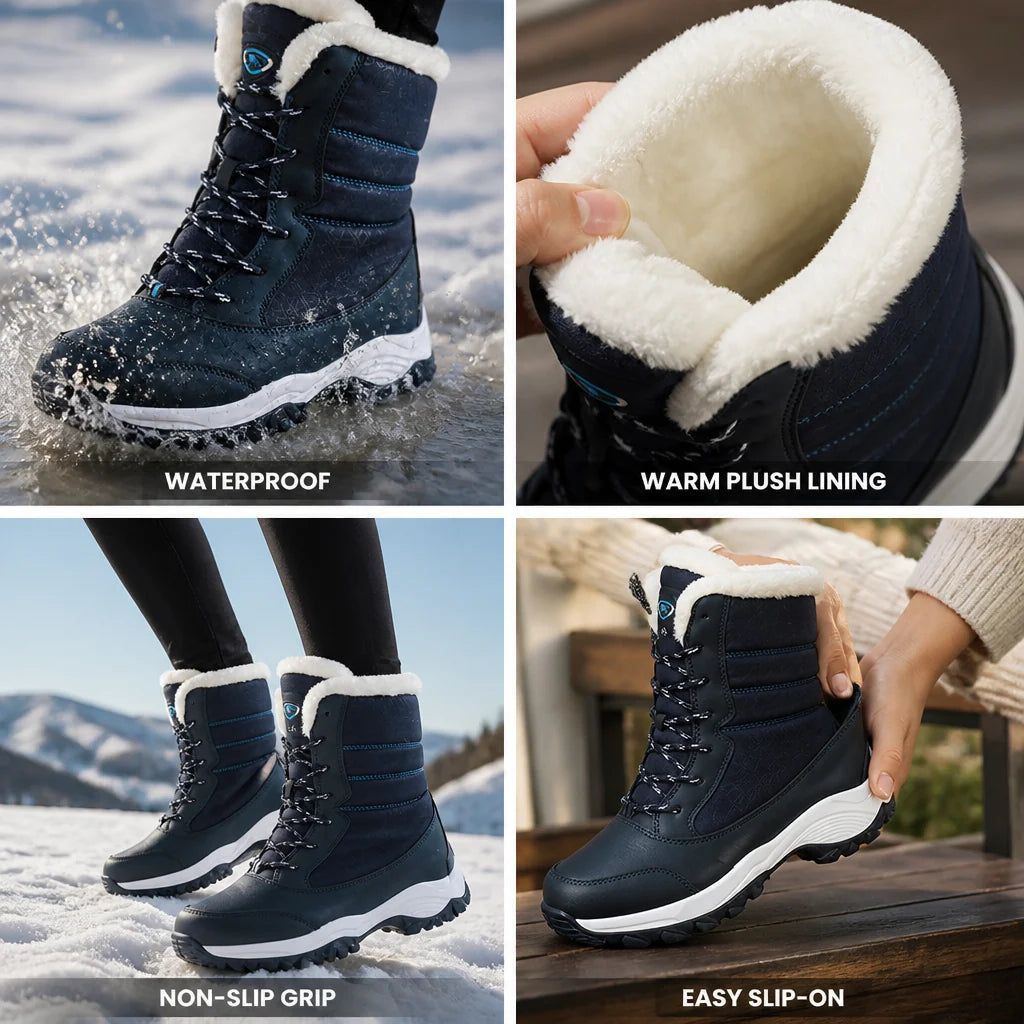 Women's Winter Ankle Boots | Cozy Lined Slip-On & Water-Repellent