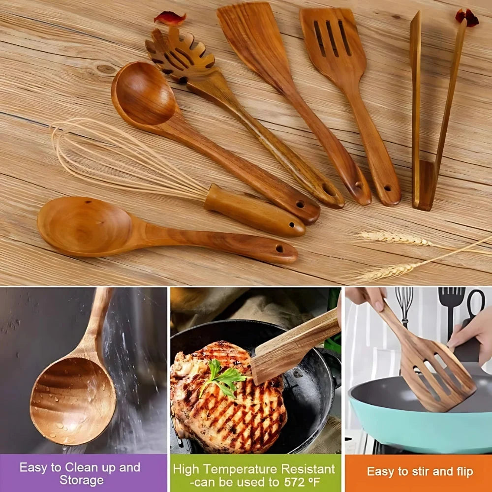 Wooden Cooking Utensil Set