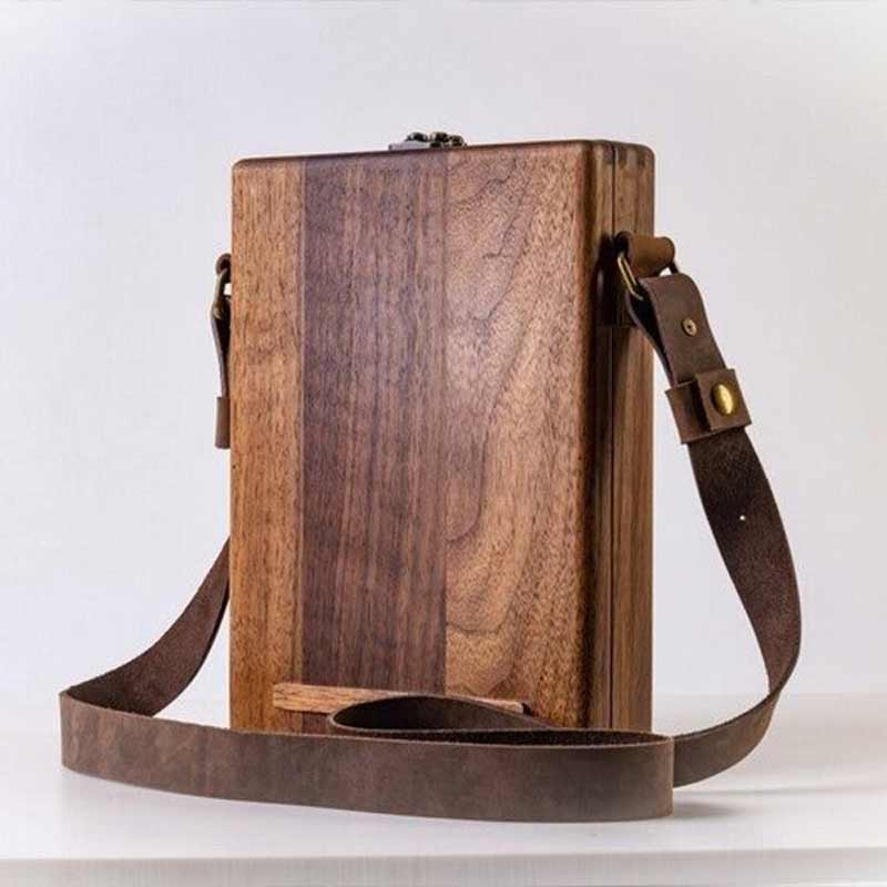 Writers Messenger Box | Walnut & Leather Briefcase Design | A5